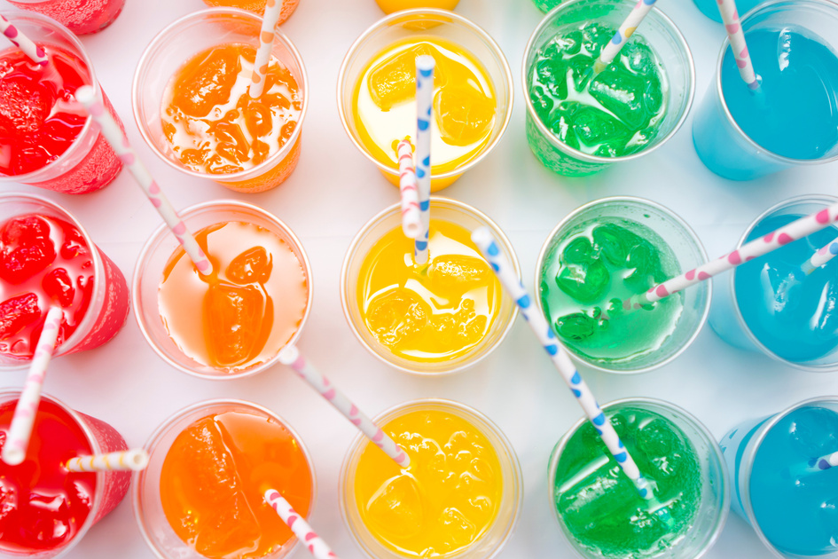 Colorful party drinks